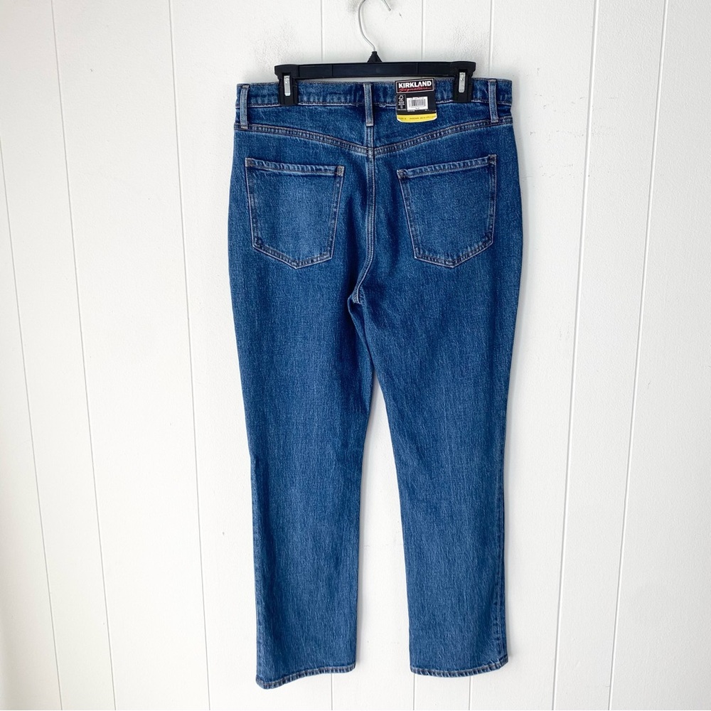 Kirkland Signature Womens Blue Denim Jeans Straight Fit High Rise Size 6 NWT - Picture 2 of 14